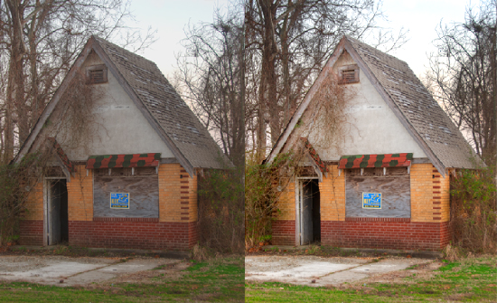 old service station before and after